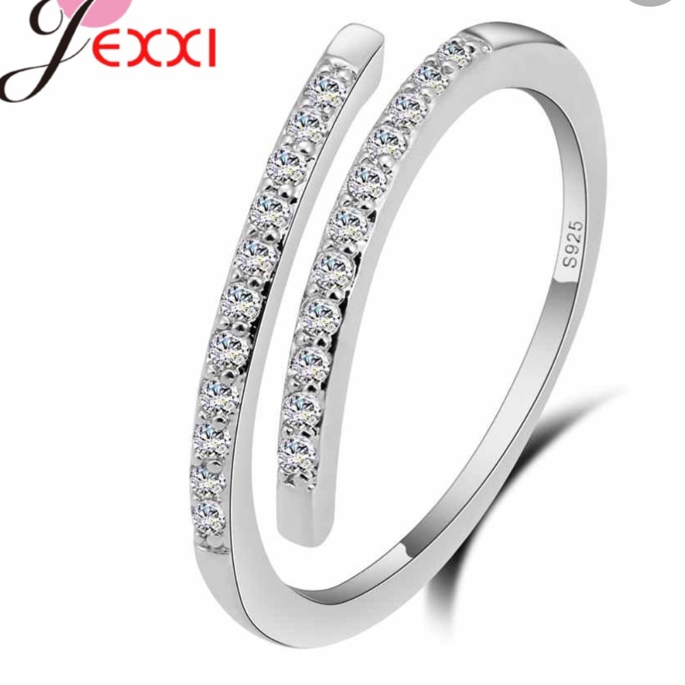 Luxury Simple Adjustable Silver Ring